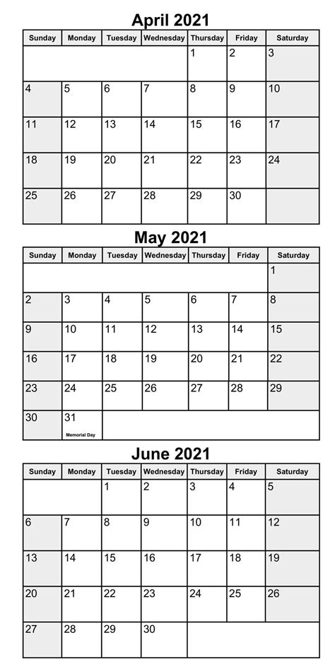 April May And June Calendar 2023