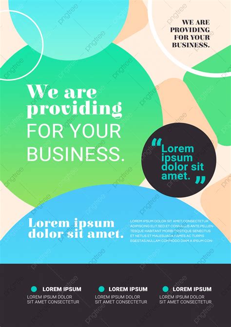 Round Shape Colorful Business Flyer Template Template Download On Pngtree