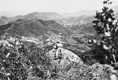 1st Cavalry Division Gi Looking Out Towards North Korean Held Hill 528