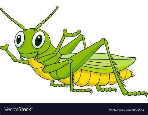 Funny Grasshopper Cartoon Royalty Free Vector Image