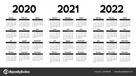 Calendario 2021 A 2024 Simple Calendar For 2019 2020 2021 2022 2023 And