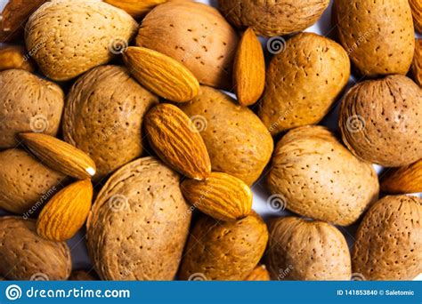 Fresh Almonds In Shell Isolated Stock Photo Image Of Tough White