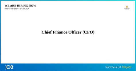 Chief Finance Officer Cfo
