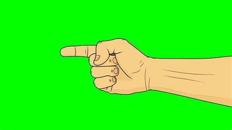 Animated Hand Pointing Left ~ Green Screen Youtube