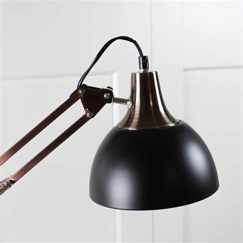 Copper And Black Angled Desk Lamp By Marquis And Dawe