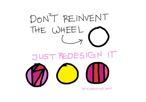 Dont Reinvent The Wheel Redesign It Ofilispeaks