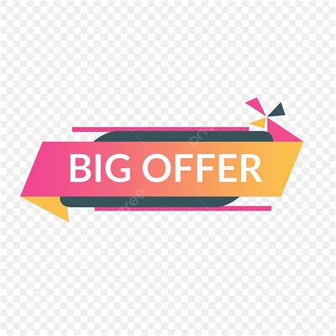 Big Offer Vector Banner Design Sale Vector Discount Png Transparent