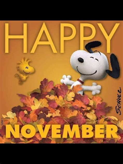 Pin By Pinar Patterson On Snoopy In 2020 Happy November Welcome