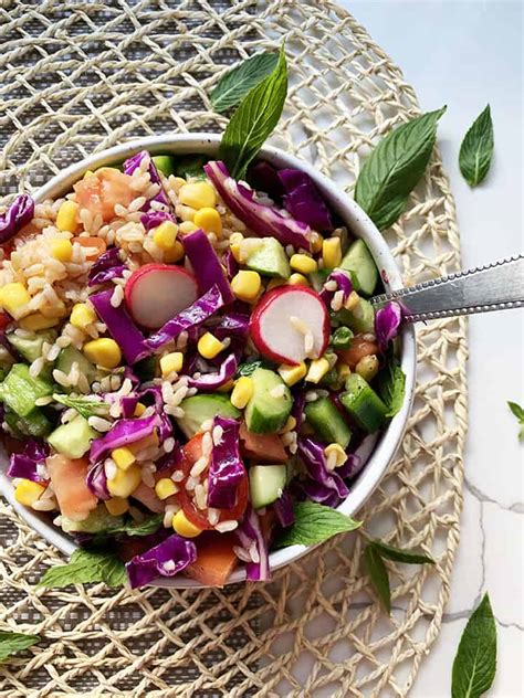 Vegan Brown Rice And Chickpea Salad