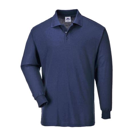 Portwest B212 Navy Long Sleeve Polo Shirt Uk