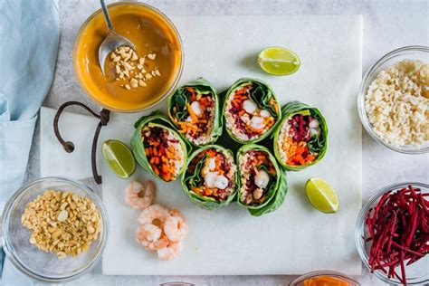 Shrimp Roll Ups Peanut Sauce Clean Eating And Super Fresh Clean