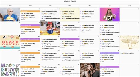 A Digital Calendar With Custom Photo Events Mango Display