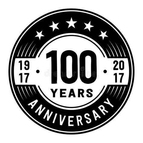 100 Years Celebrating Anniversary Design Template 100th Anniversary