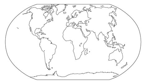 Continents and oceans map (png). Great Image of Continents Coloring Page | World map ...