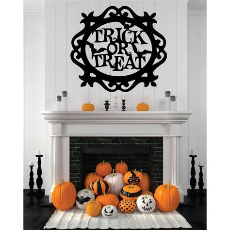 Halloween Wall Decoration Trick Or Treat Fall Vinyl Decals Etsy