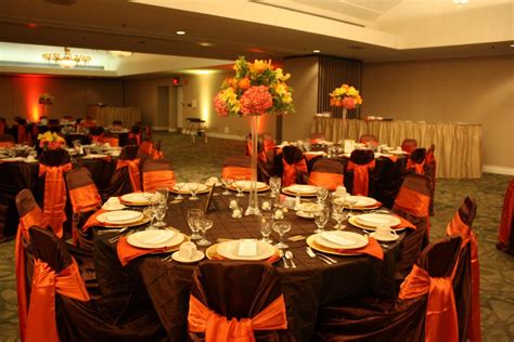 Burntorangeweddingcolors Burnt Orange Sash And Gold Charger Plates