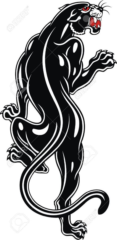 The Stylized Image Of A Black Panther For A Tattoo Panther Tattoo