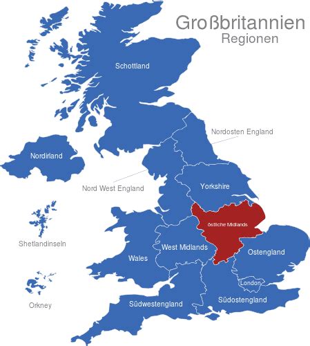 Um die details zu vergrößern. Großbritannien Regionen interaktive Landkarte | Image-maps.de