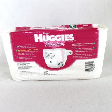 Vintage Huggies Ultratrim Diapers For Her 1995 Size 1 Small 8 14 Lbs 40