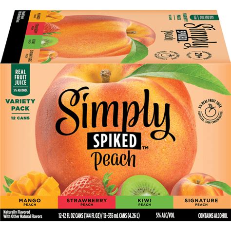Simply Spiked Peach Variety Pack 12 Pack 12 Fl Oz Cans 5 Abv Shop Riesbeck