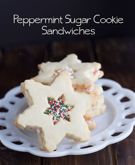 Peppermint Sugar Cookie Sandwiches Cookie Dough And Oven Mitt