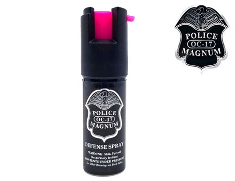 Police Magnum Oc 17 Pepper Spray 75oz Keyring With Gid Safety Lock
