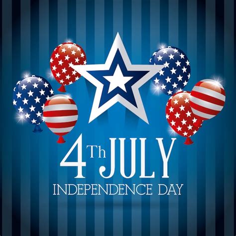 Happy Independence Day Greeting Card Th July Usa Design Vector Free Download