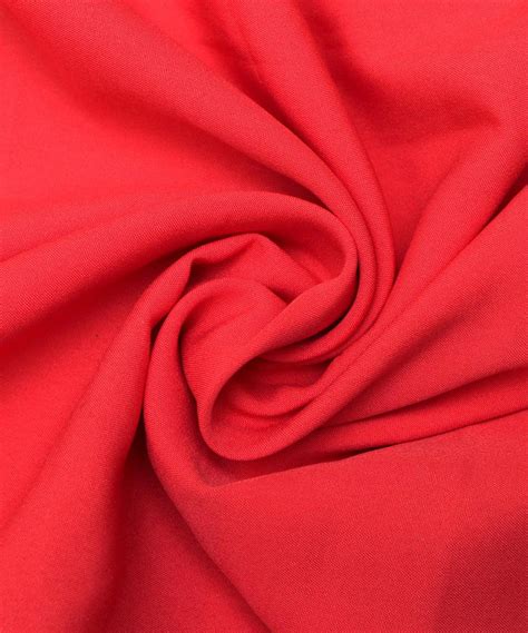 Light Red Plain Crepe Fabric Fabric Dekho