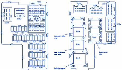 Ford Explorer 2004 Fuse Box/Block Circuit Breaker Diagram - CarFuseBox