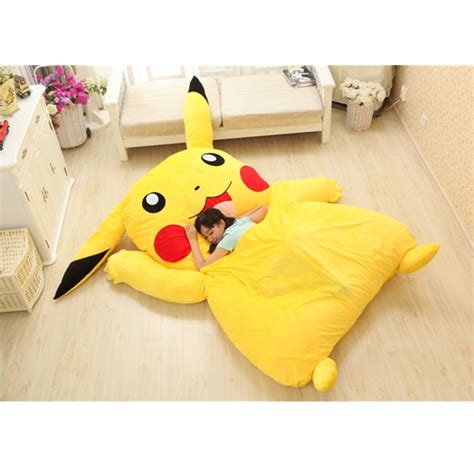 Anime Pokemon Pikachu Stuffed Large Cartoon Japanese Bed Sleeping