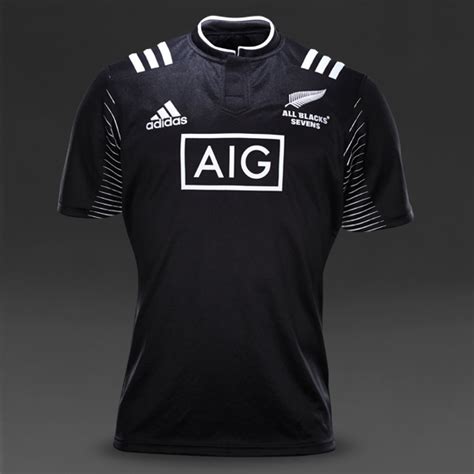 New Zealand All Blacks 2015 Adidas Rugby 7s Home Jersey Football
