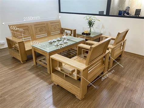 35 Mẫu bàn ghế gỗ phòng khách giá 5 triệu đẹp hiện đại 2024