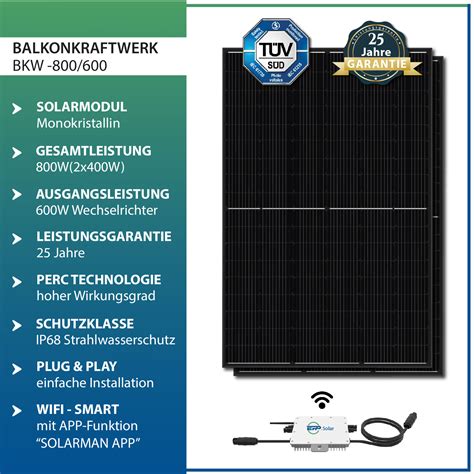 Solar Pv Balkonkraftwerk Komplettset Solar Anlage Balkonsystem