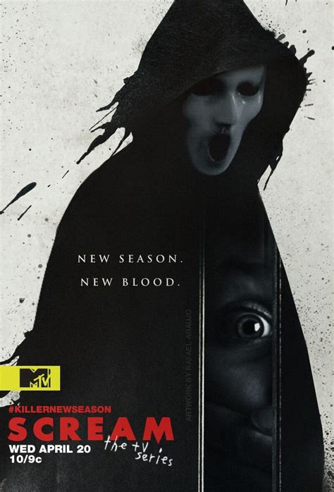 A Movie Poster For Scream With The Face Of A Person Sticking Out Of It S Mouth