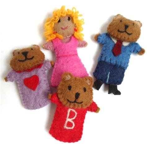 Finger Puppet Set Goldilocks And The Three Bears Koseli