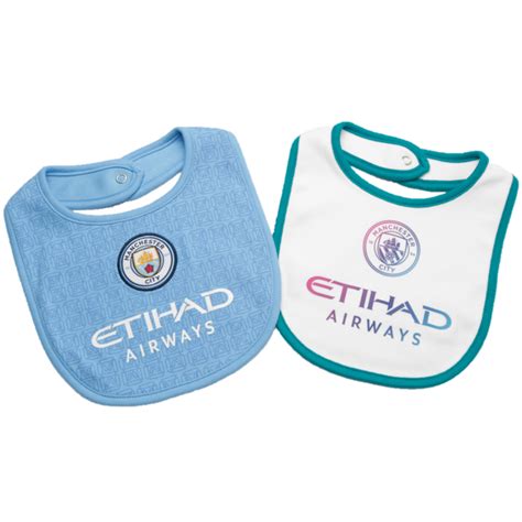 Manchester City Baby Kit Bibs 2 Pack Official Man City Store