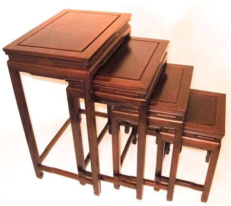 Set Of 4 Chinese Rosewood Nesting Tables At 1stdibs