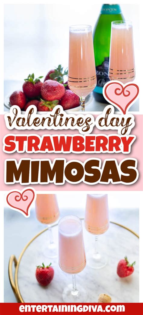 Strawberry Mimosas With Fresh Or Frozen Strawberries