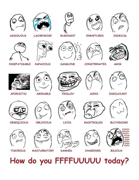 Rage Comics Characters All Meme Faces Rage Faces Meme Faces