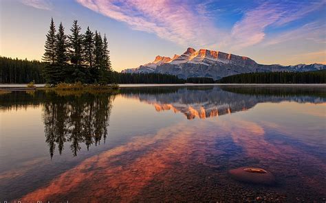 Hd Wallpaper Canada Banff National Park Lake Reflection Mountains