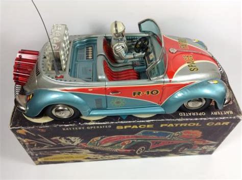 Military patrol playset classic tin 1950. Vintage Tin Toy Space Patrol Car Rare R-10 Volkswagen ...
