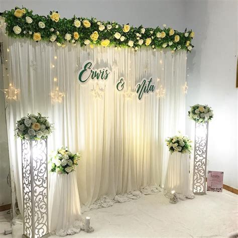 ผ้าฉากสีขาว 3*3 m ทนทาน ซักและนำกลับมาใช้ใหม่ได้ Wedding White Backdrop