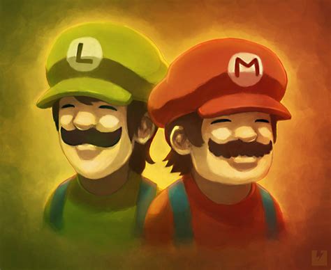 Mario And Luigi Pair Fan Art