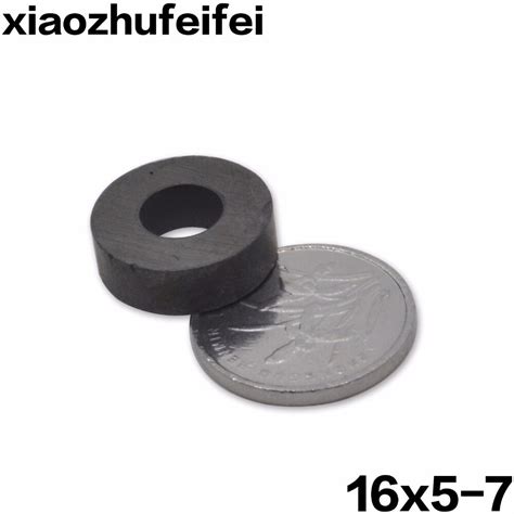 100pcs 16x5 New Black Permanent Magnet 165 Ring Ferrite Ring Magnet