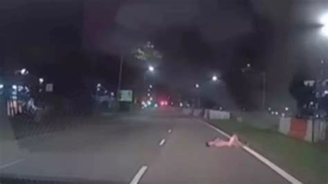 Man Lying Naked In The Middle Of Sembawang Road Arrested For Public Nudity Singapore News