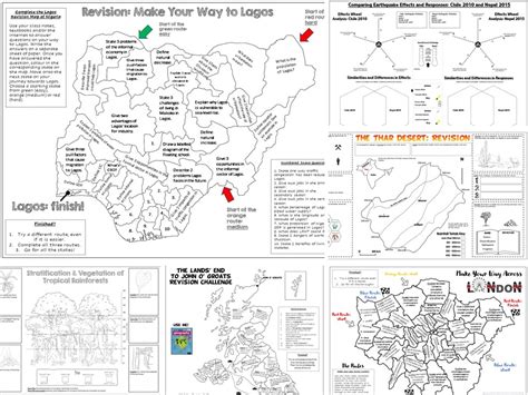 AQA GCSE Geography Revision Sheets Teaching Resources