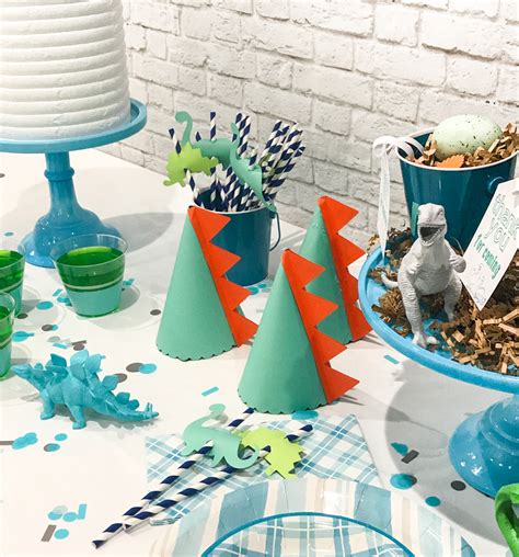 How To Make Diy Dinosaur Party Hats Pineapple Paper Co