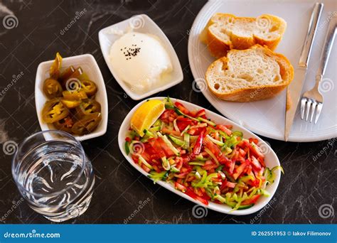 Traditional Turkish Appetizers Before Main Course Stock Image Image