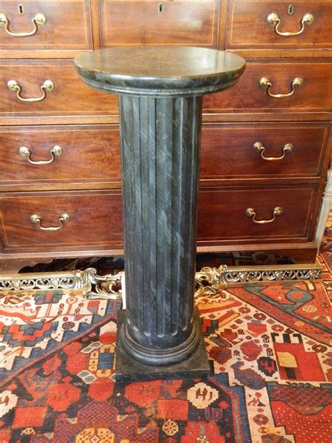 A Pair Of Faux Marble Fluted Column Pedestals At 1stdibs