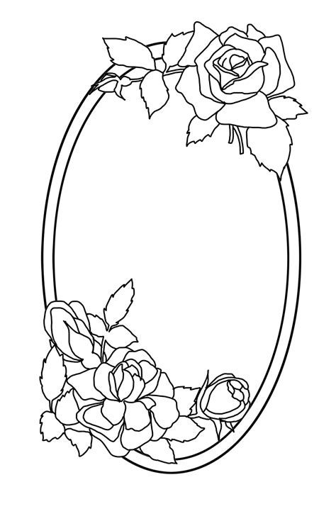 Picture Frame Coloring Page At Free Printable